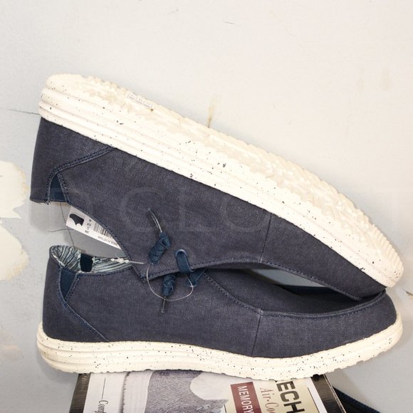 Skechers Relaxed Fit Melson Chad Slip On Casual Shoes Navy
